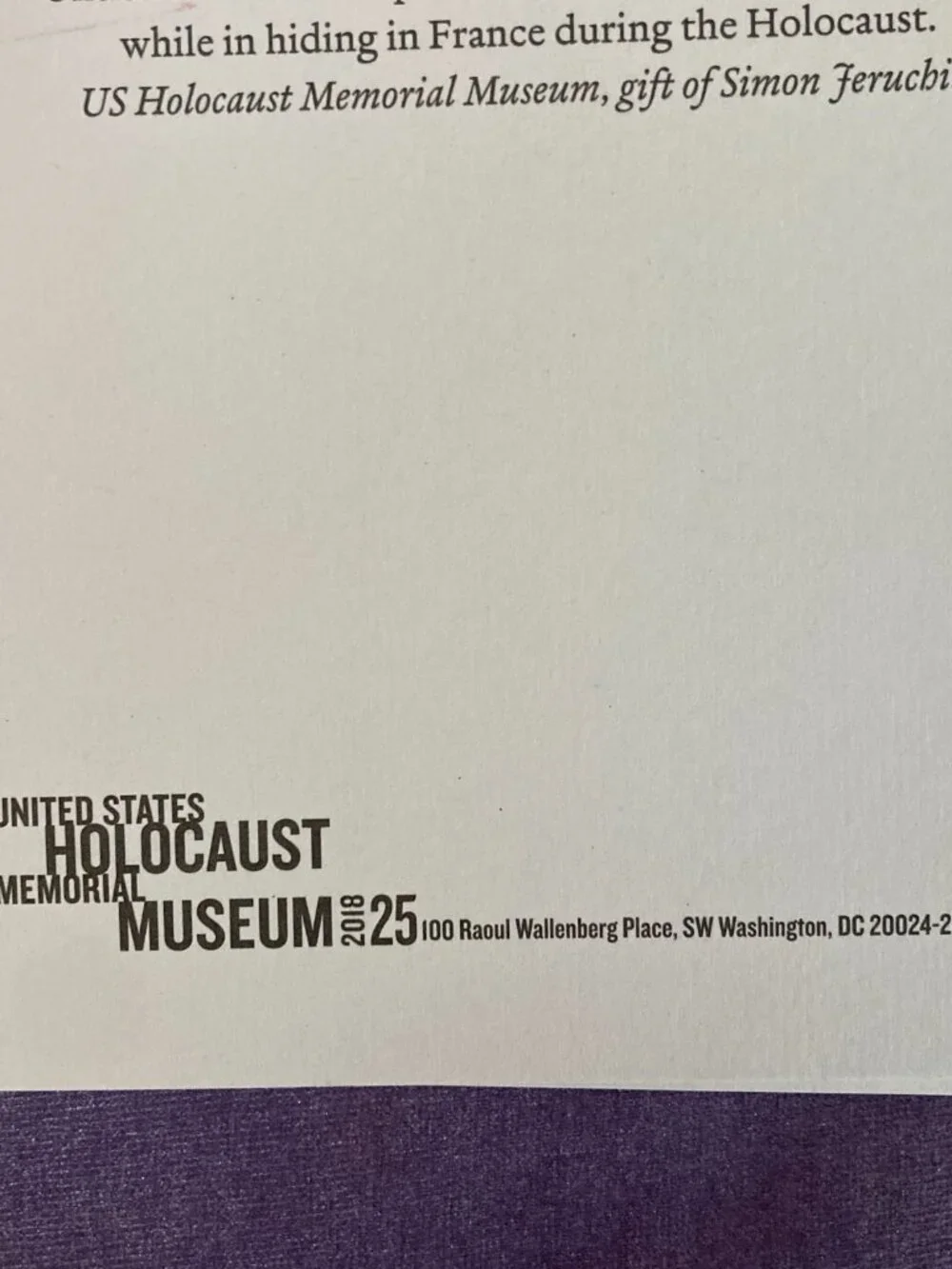 US Holocaust Memorial Museum Simon Jeruchim Note Cards Set of 6